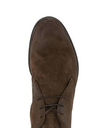 Bottines chukka en daim marron foncé Silvano Sassetti