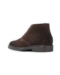 Bottines chukka en daim marron foncé Doucal's