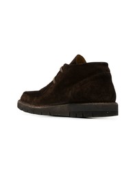 Bottines chukka en daim marron foncé Moma