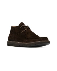 Bottines chukka en daim marron foncé Moma