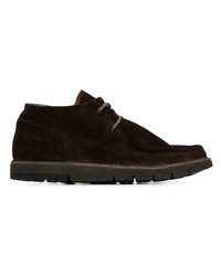 Bottines chukka en daim marron foncé Moma