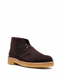 Bottines chukka en daim marron foncé Clarks Originals