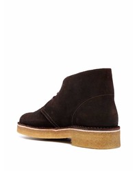 Bottines chukka en daim marron foncé Clarks Originals