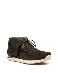 Bottines chukka en daim marron foncé VISVIM