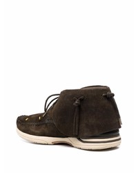 Bottines chukka en daim marron foncé VISVIM