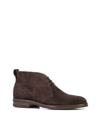 Bottines chukka en daim marron foncé Koio