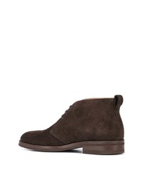 Bottines chukka en daim marron foncé Koio