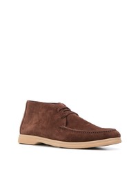 Bottines chukka en daim marron foncé Brunello Cucinelli