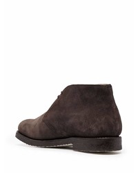 Bottines chukka en daim marron foncé Church's