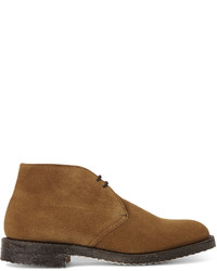 Bottines chukka en daim marron foncé Church's