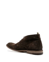 Bottines chukka en daim marron foncé Officine Creative