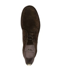 Bottines chukka en daim marron foncé Officine Creative