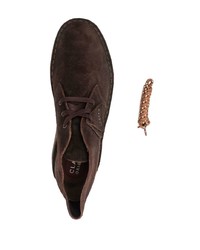 Bottines chukka en daim marron foncé Clarks Originals