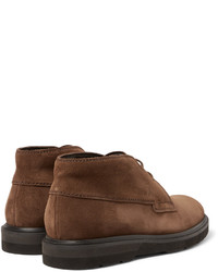 Bottines chukka en daim marron foncé Tod's