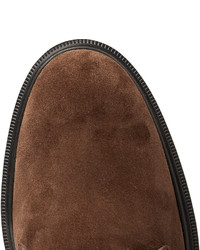 Bottines chukka en daim marron foncé Tod's