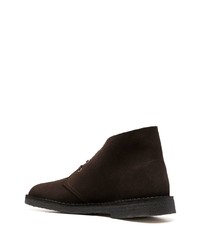 Bottines chukka en daim marron foncé Clarks Originals