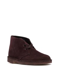 Bottines chukka en daim marron foncé Clarks Originals