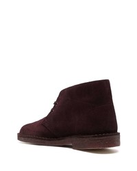 Bottines chukka en daim marron foncé Clarks Originals