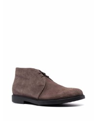 Bottines chukka en daim marron foncé Fratelli Rossetti