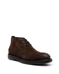 Bottines chukka en daim marron foncé Silvano Sassetti