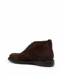 Bottines chukka en daim marron foncé Silvano Sassetti