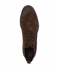 Bottines chukka en daim marron foncé Silvano Sassetti