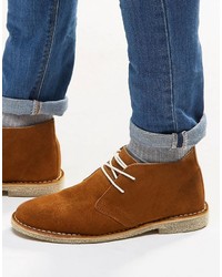 Bottines chukka en daim marron Asos