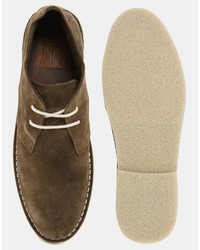 Bottines chukka en daim marron Asos