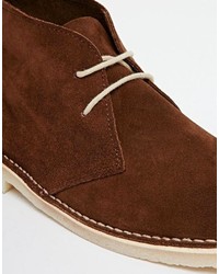 Bottines chukka en daim marron Asos