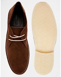 Bottines chukka en daim marron Asos