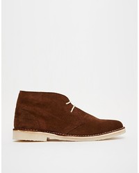 Bottines chukka en daim marron Asos