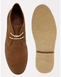 Bottines chukka en daim marron Asos