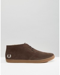 Bottines chukka en daim marron Fred Perry