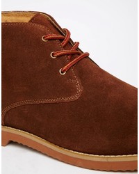 Bottines chukka en daim marron Frank Wright