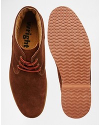 Bottines chukka en daim marron Frank Wright