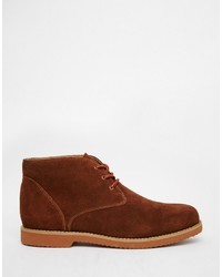 Bottines chukka en daim marron Frank Wright