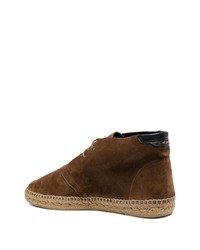 Bottines chukka en daim marron Saint Laurent