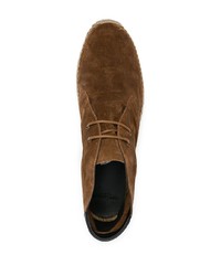 Bottines chukka en daim marron Saint Laurent