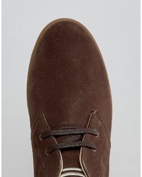 Bottines chukka en daim marron Fred Perry