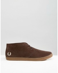 Bottines chukka en daim marron Fred Perry