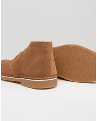 Bottines chukka en daim marron Selected