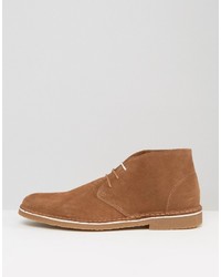 Bottines chukka en daim marron Selected