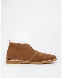 Bottines chukka en daim marron