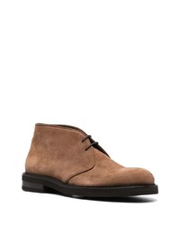 Bottines chukka en daim marron Canali