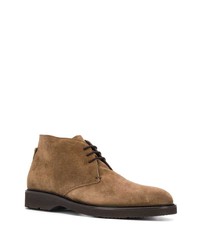 Bottines chukka en daim marron Canali