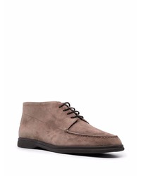 Bottines chukka en daim marron Canali