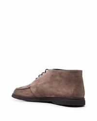 Bottines chukka en daim marron Canali