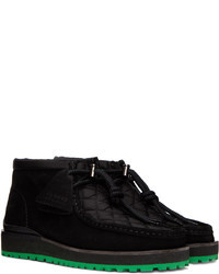 Bottines chukka en daim noires Moncler Genius