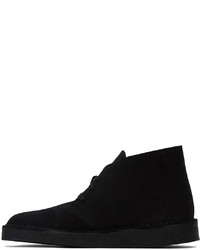 Bottines chukka en daim noires Clarks Originals