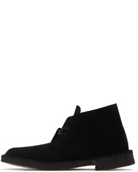 Bottines chukka en daim noires Clarks Originals